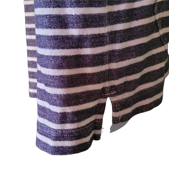 J. Crew Fleece Nautical Style Striped Hoodie Pullower - Picture 6 of 9